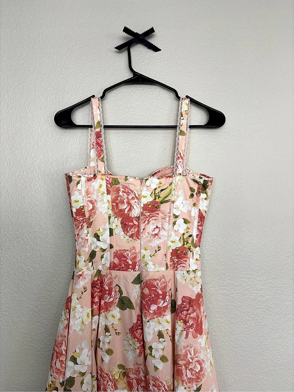 House of CB Rosalee Pink Floral Corset Midi Dress S Fuller Cup - Picture 7 of 9